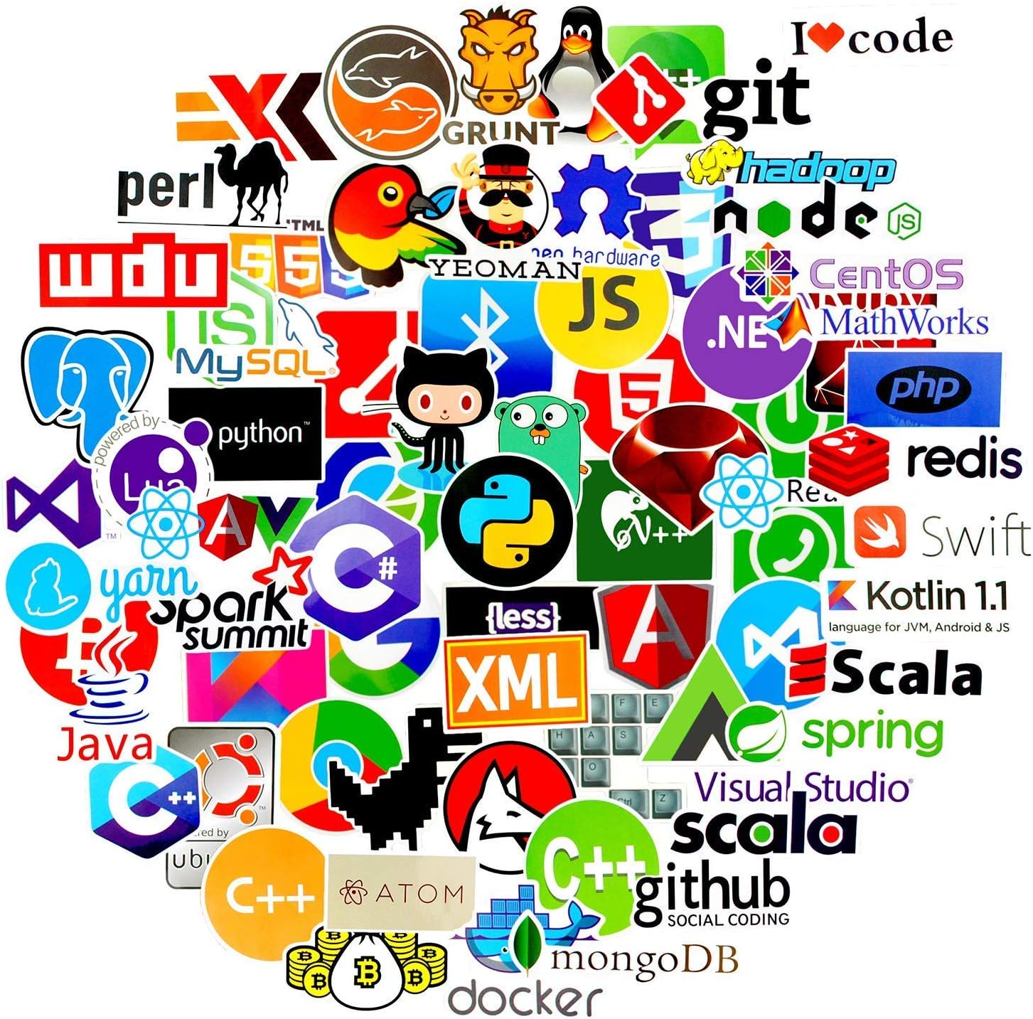 72 pcs. Vinilos frescos Pegatinas de graffiti del logotipo de IT y ...