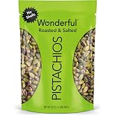 Wonderful Pistachios No Shells, Roasted &amp; Salted Nuts, 24 Ounce Bag | Protein Snacks, Healthy Snacks, Gluten Free, Pantry Staples, Vegan Snack Packs, Beach &amp; Camping Snacks, Resealable Bag