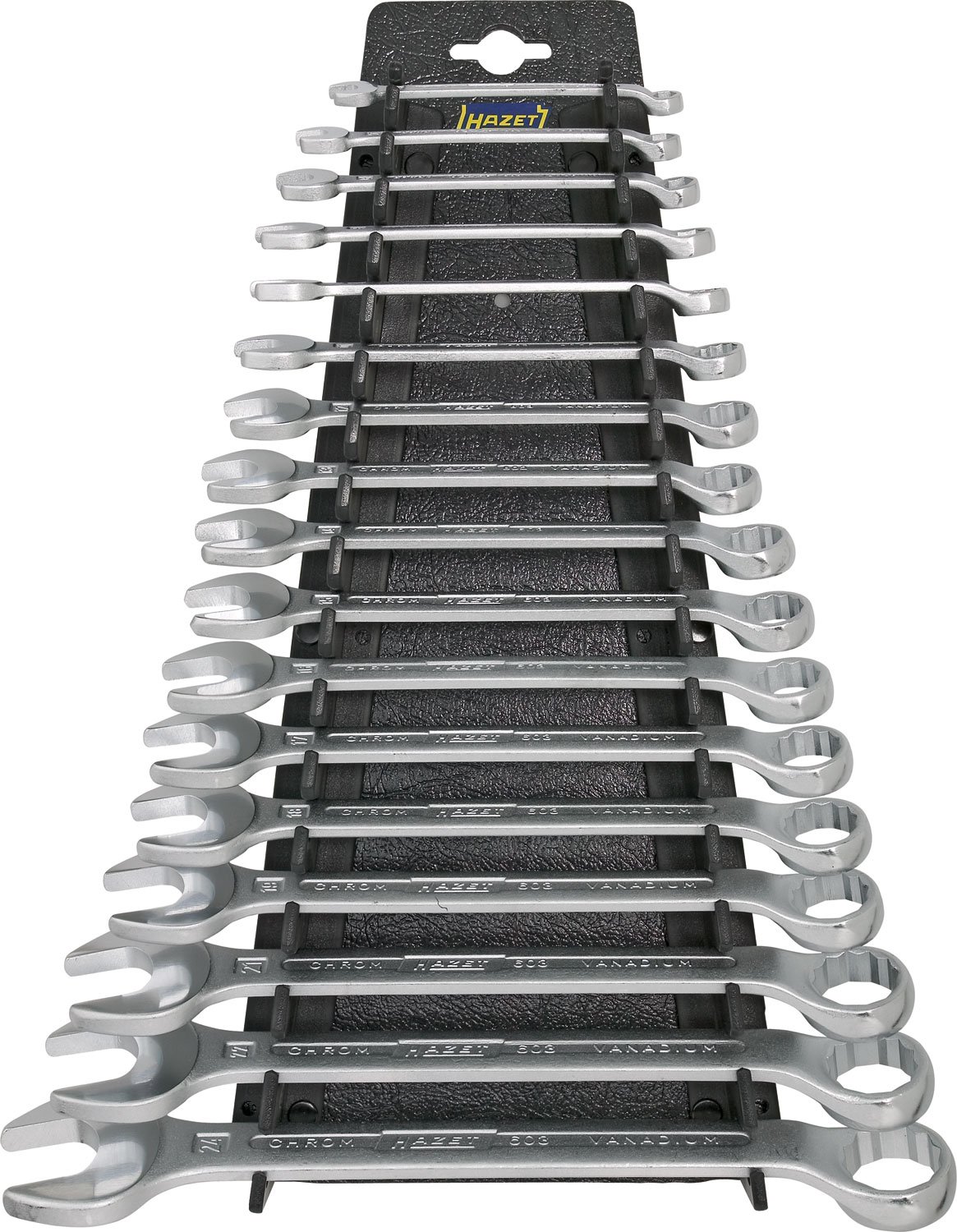 Hazet 603/17H 12-Point Profile Combination Wrench Set - Chrome-Plated