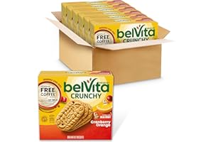 belVita Breakfast Bars Biscuits, Cranberry Orange, 30 Total Packs, 6 Boxes (4 Biscuits Per Pack)
