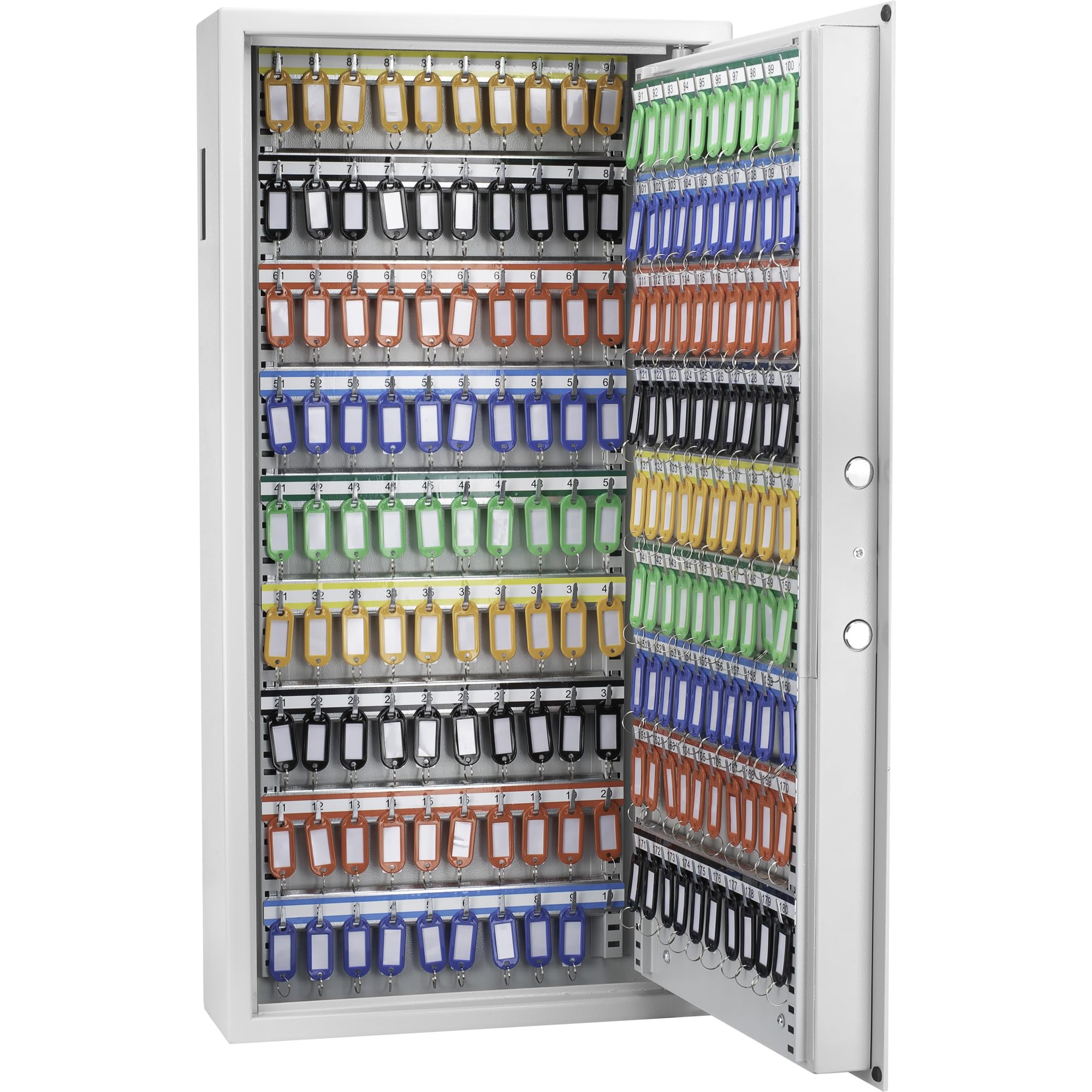 Photo 1 of Barska Digital Keypad Wall-Mount Key Cabinet Safe – Steel Lockbox with Pry-Resistant Deadbolts, Holds 180 Keys, Key Deposit Slot, Security Organizer for Home, Office, Business