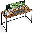 VASAGLE Computer Desk, Gaming Desk, Home Office Desk, for Small Spaces, 23.6 x 55.1 x 29.5 Inches, Industrial Style, Metal Frame, Rustic Brown and Black ULWD043B01