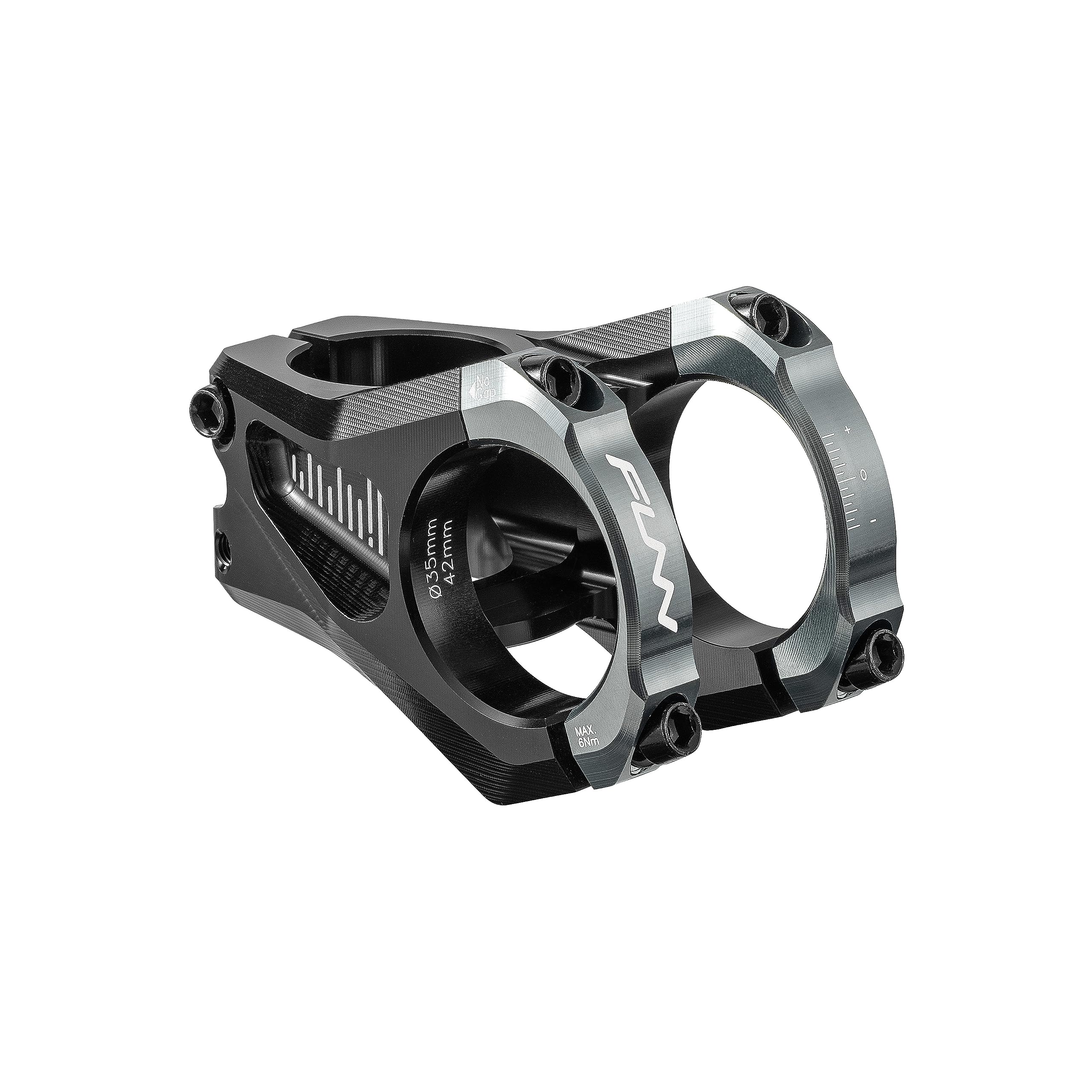 Funn Equalizer Bike Stem with Zero Rise- Length 42mm stem with 35mm Bar Clamp, 0 Degree Alloy Bike Stem for Mountain Bike and BMX Bike (Gray)