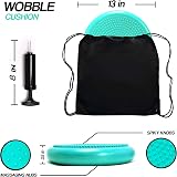 RFAQK Inflated Air Stability Wobble Cushion Balance Disc 13.2in with Pump view 2