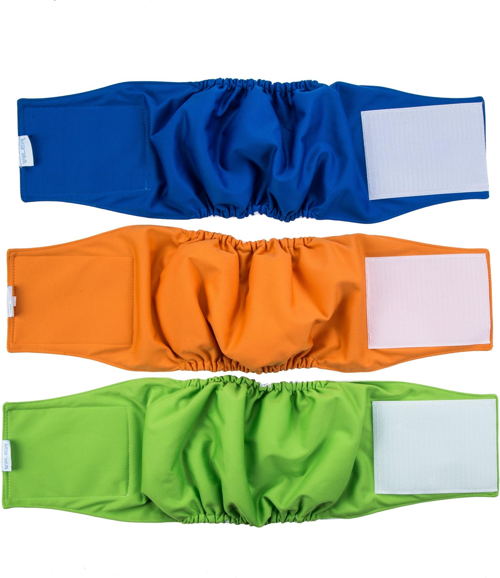 VIILER Pack of 3 Reusable and Absorb Dog Diapers/Belly Bands/Wraps/for Small/Medium Male Dogs