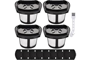 4 Pack 2390A Filter Replacement for Bissell Pet Hair Eraser Filter Hand Model 2390 2389 23903 2284W 2579 Handheld Vacuum, Com