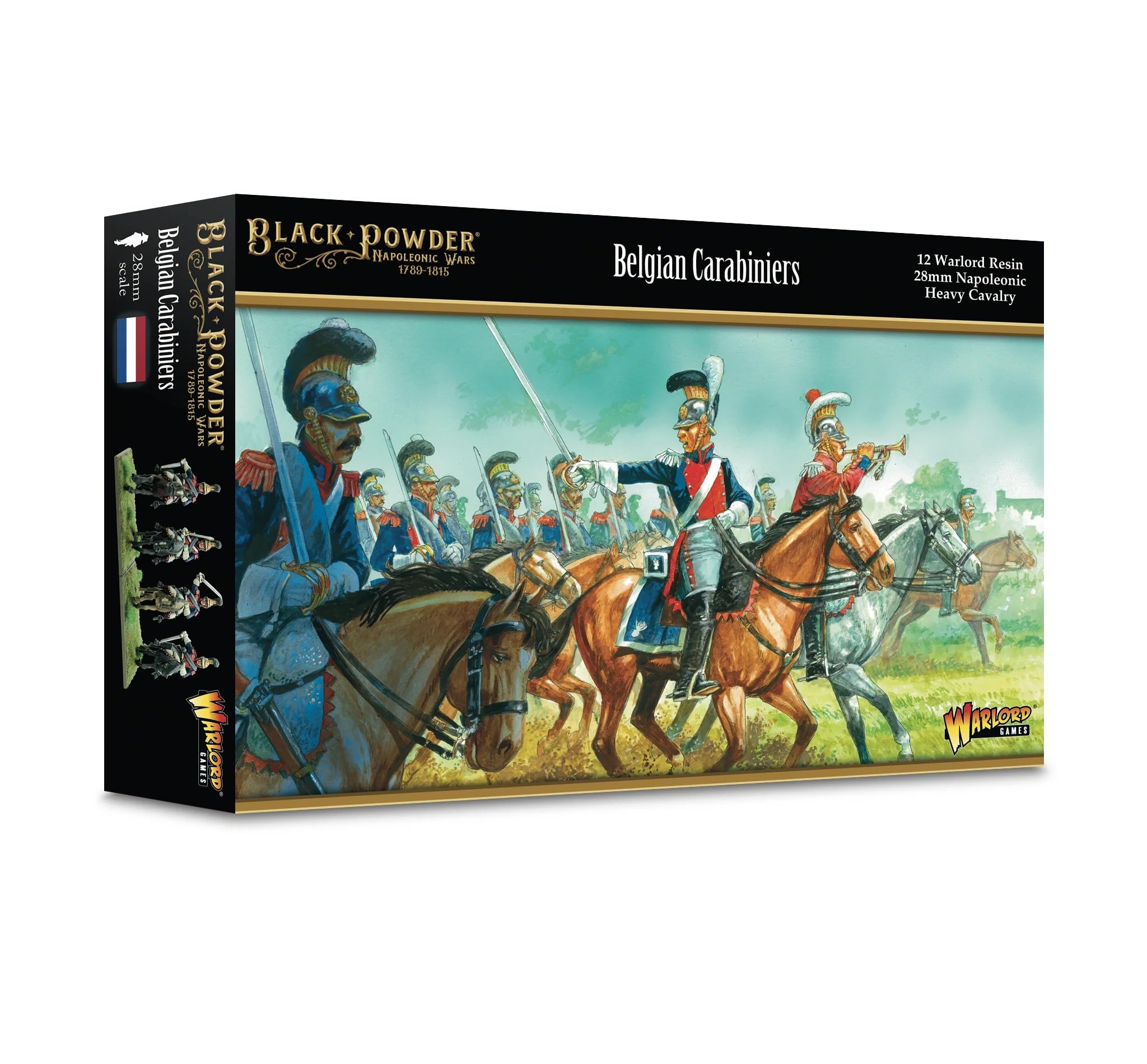 Warlord Games Black Powe, Napoleonic Wars, Belgian Carabiniers, 28MM Scale Miniatures, 302412504