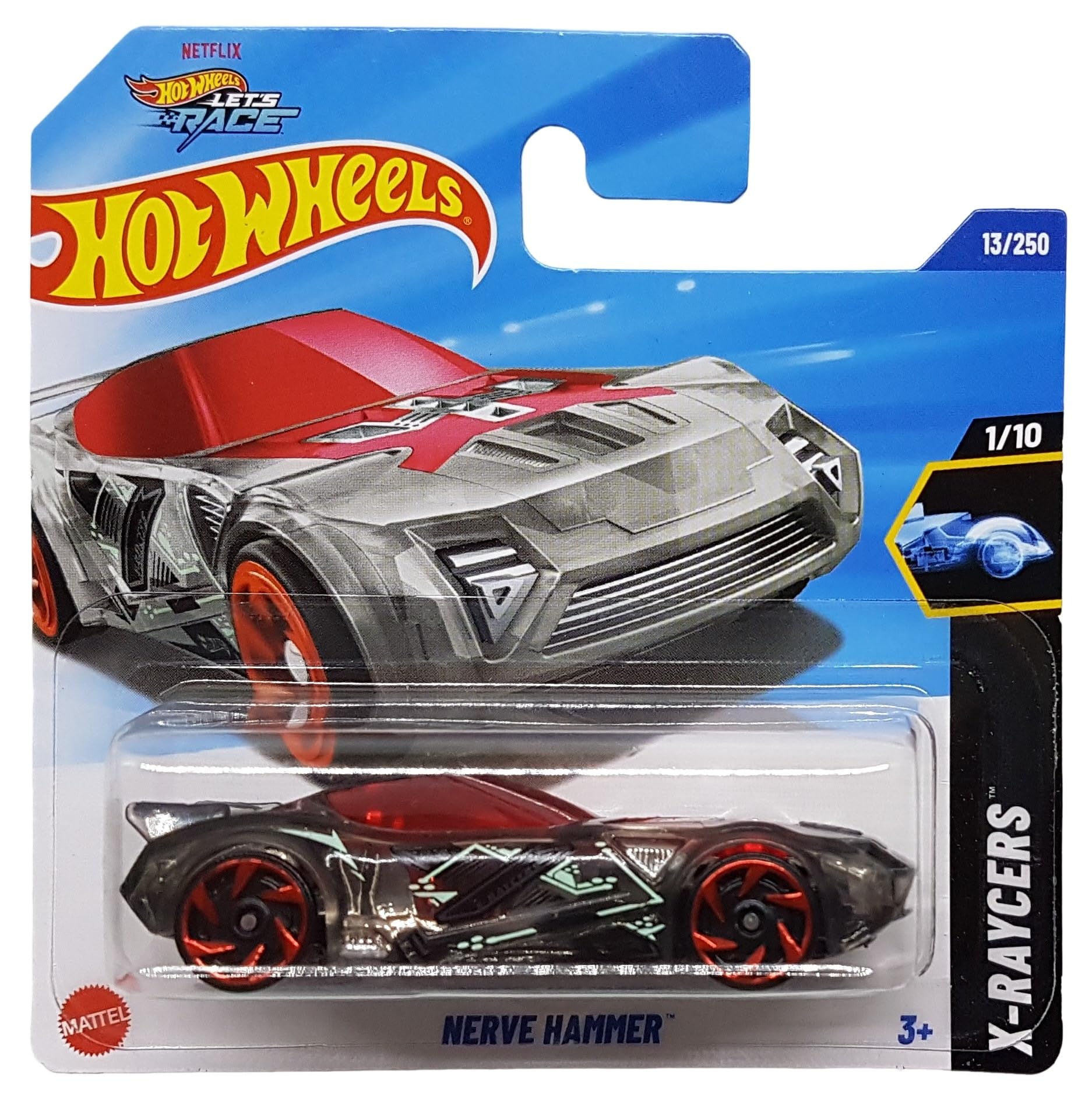 Hot Wheels - Nerve Hammer - X-Racers 1/10 - HYW69 - Short Card - Netflix Let's Race - Mattel 2025-1:64