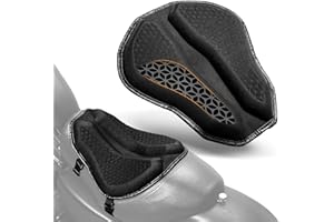 PBYMT Motorcycle Seat Cushion, Large Universal Motorcycle Gel Seat Pad 3D-Honeycomb Structure Shake Rider Cushion TPE Shock Absorption and Breathable for Long Rides