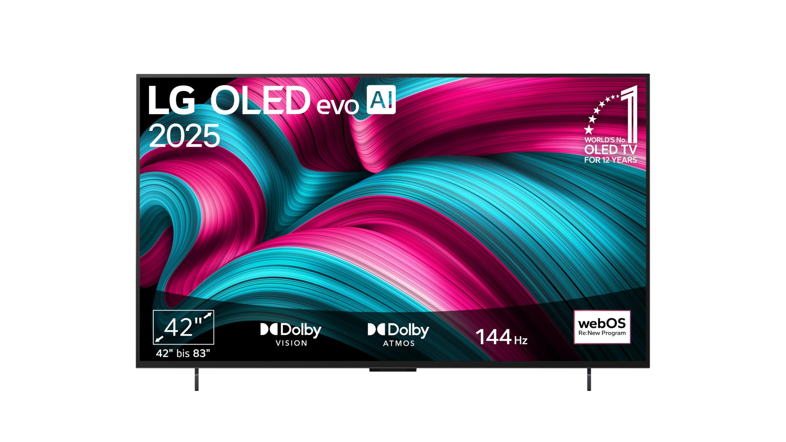 LG OLED42C5ELB TV 42 Zoll (106 cm) 4K OLED evo AI TV (α9 Gen8 4K AI Prozessor, webOS 25, 120Hz (VRR bis zu 144Hz)) [Modelljahr 2025]