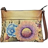 Anna by Anuschka Women's Genuine Leather Medium Crossbody with External Zipper Pocket