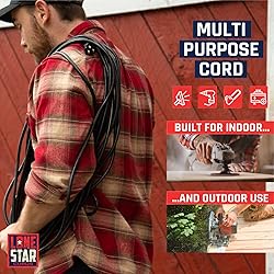 Lone Star Weatherproof Black Extension Cord 100