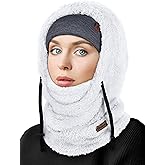 ROXUN Ski Mask Fleece Balaclava, Windproof Face Mask Winter Warm Neck Cover Hat Hood for Men Women