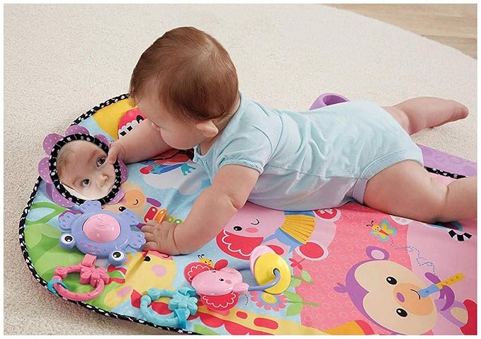 fisher price kick and play piano pink