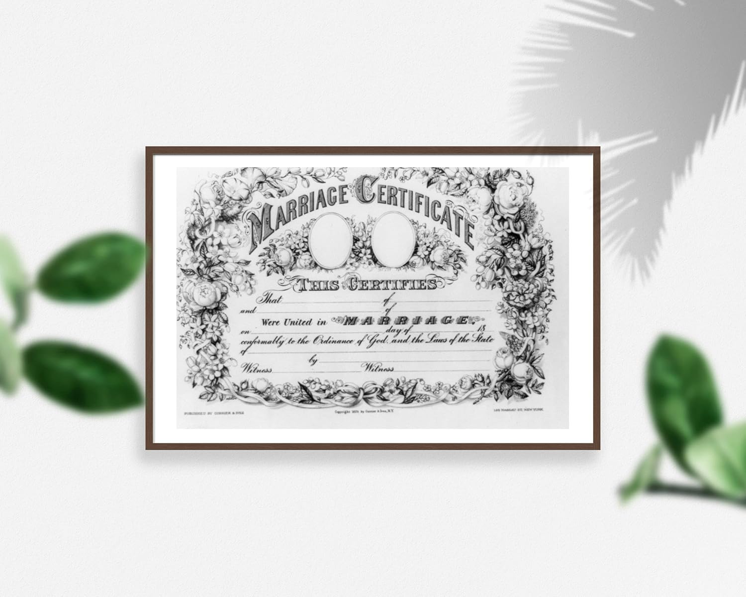 Photographs - Photo: Marriage certificate. This certifies that...