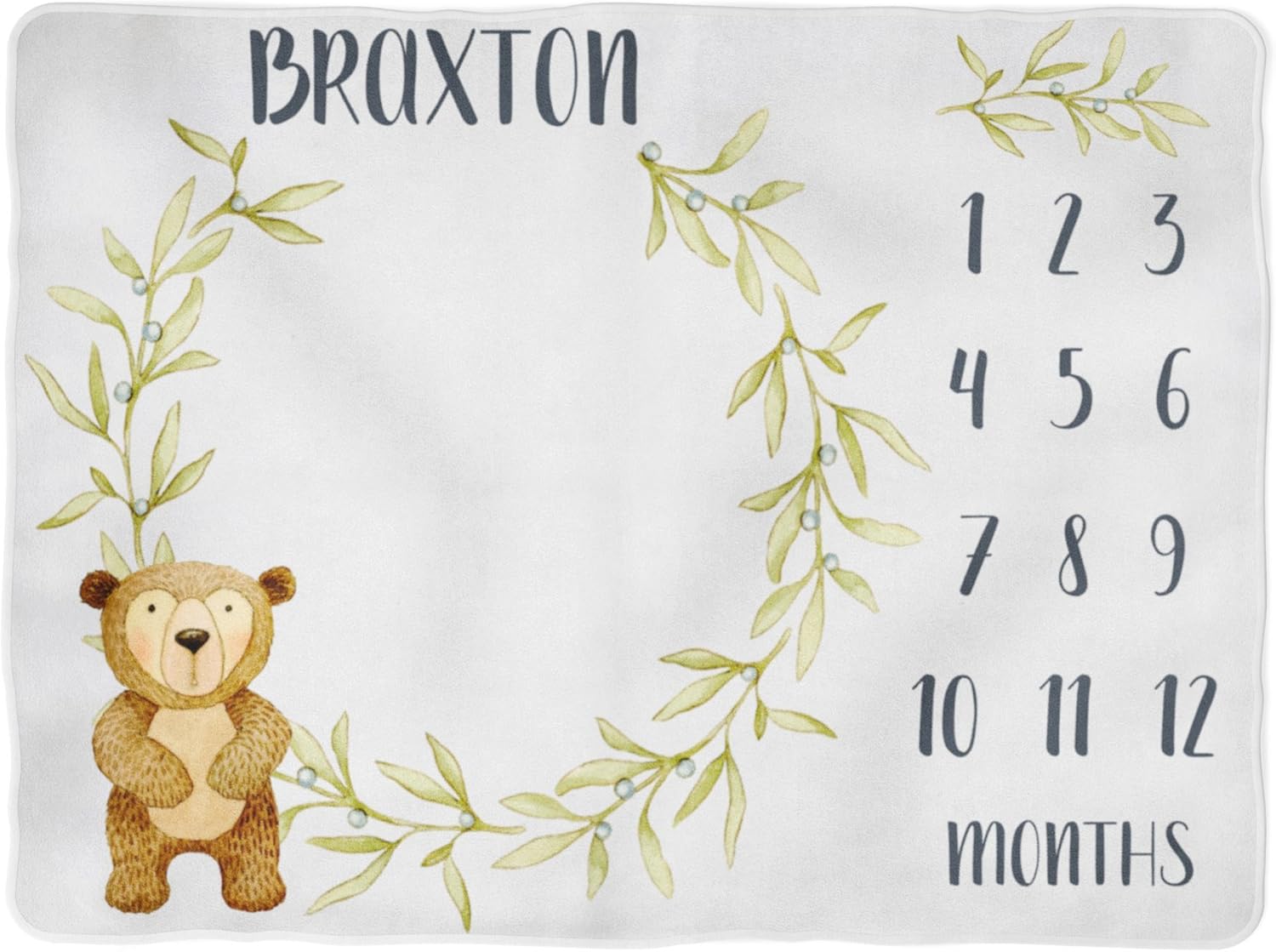 woodland milestone blanket