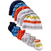 Onesies Brand Unisex Baby 12-piece Cap and Mitten Set