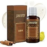 JANICORN Sandalwood & Bergamot Aromatherapy Massage Oil – Essential Oil Blend with Jojoba & Sweet Almond Oils, Lightweight & Fast-Absorbing Skin & Body Hydration, Woody-Citrus Aroma, 1 fl oz / 30 ml