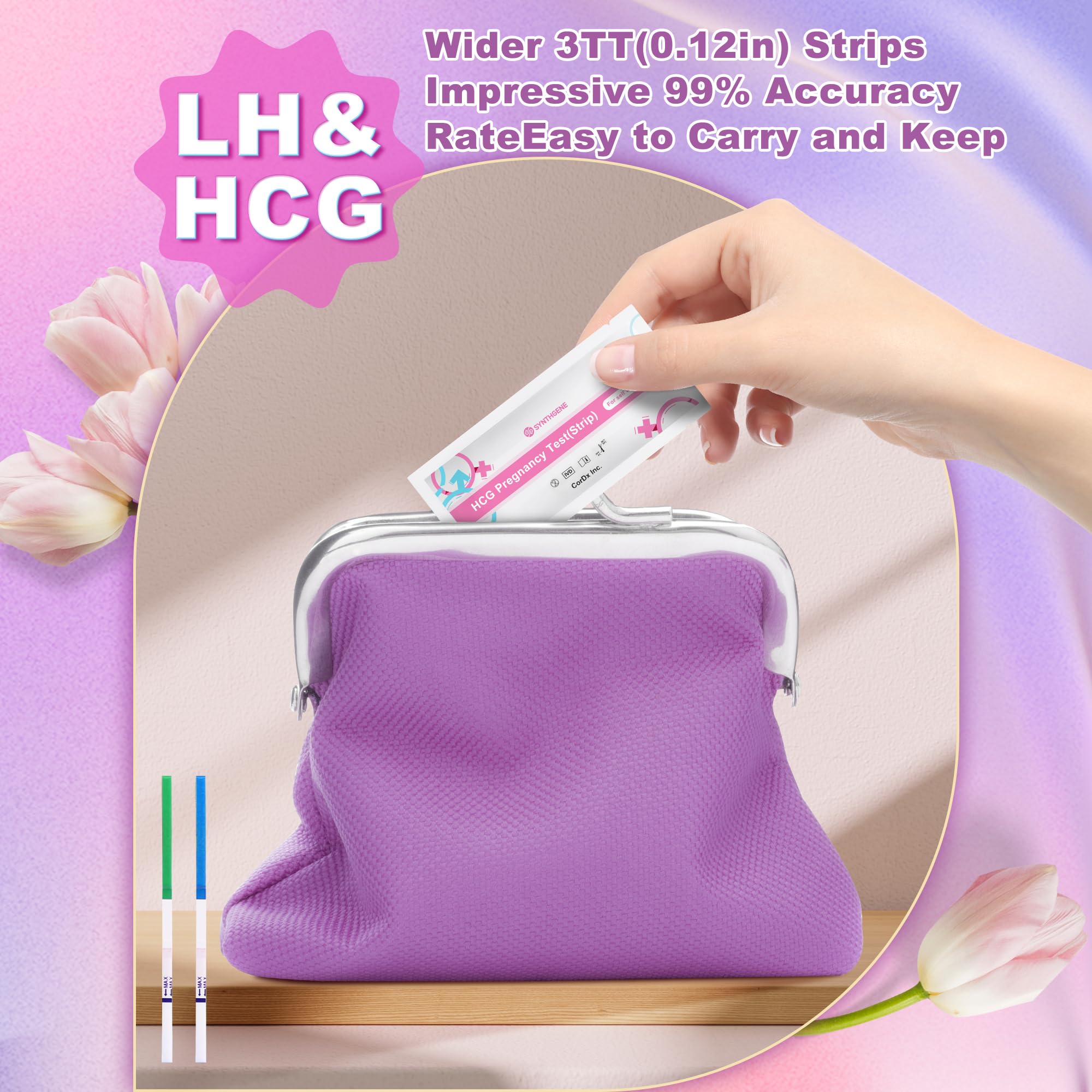 SYNTHGENE Ovulation Test Strips, LH 25 HCG 10 Ovulation and Pregnancy Tests, 25 Ovulation Tests and 10 Pregnancy Tests with 35 Urine Cups, Detect Early Pregnancy and Accurately Track Ovulation