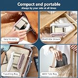 PKBD Travel Iron Handheld Clothes Steamer 1200W LED Screen 6 Steam Levels Gold view 7