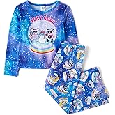 The Children's Place girls Long Sleeve Top and Pants,2 Piece Pajama Set