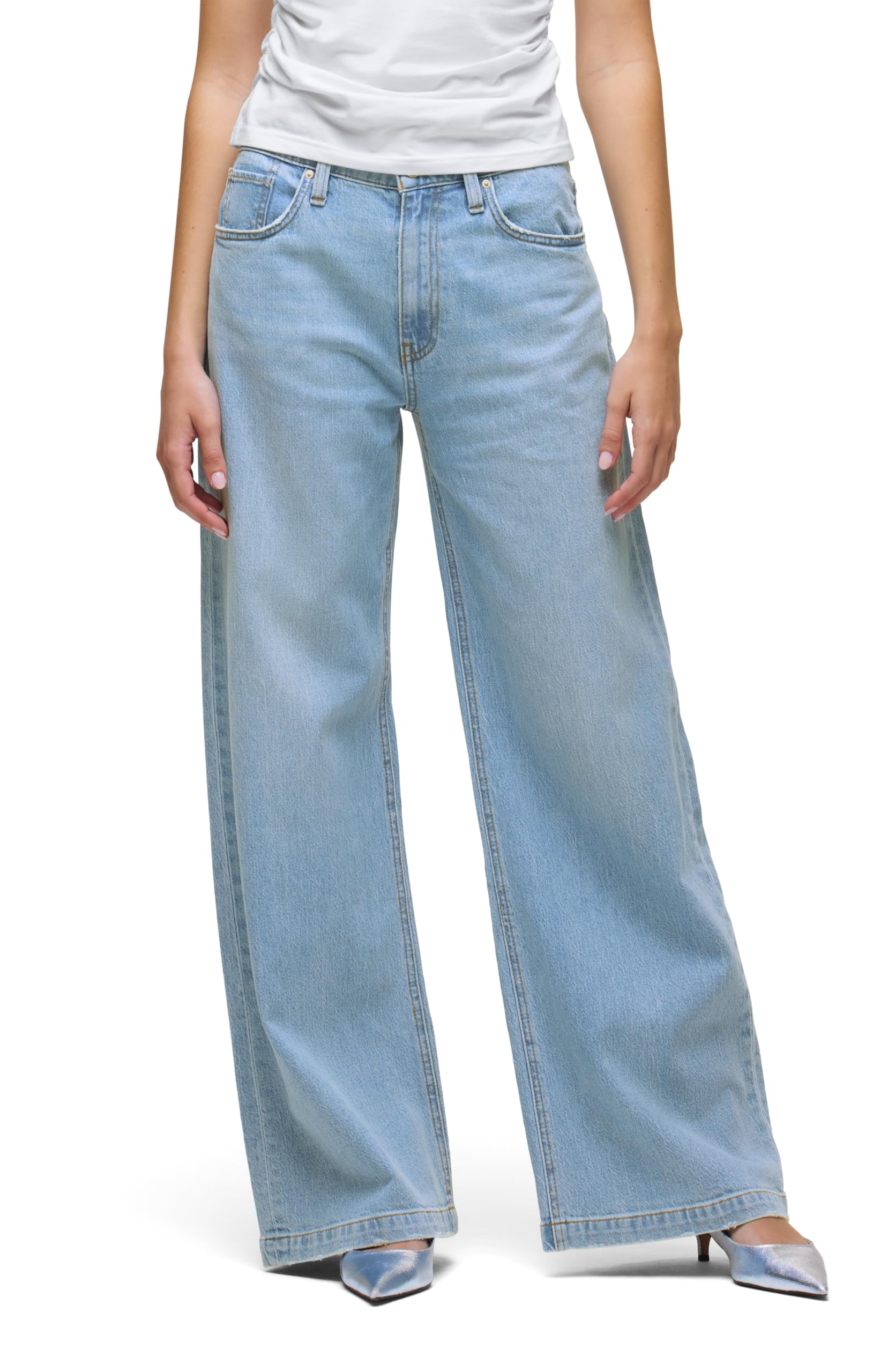 Hudson Women’s Jodie High Rise Loose Fit Wide Leg Jean, Americana, 28