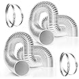 VIVOSUN 2-Pack 4 Inch 25 Feet Flex Air Aluminum Ducting Dryer, Flexible Vent Hose for HVAC Ventilation with Four 4 Inch Stainless Steel Clamps