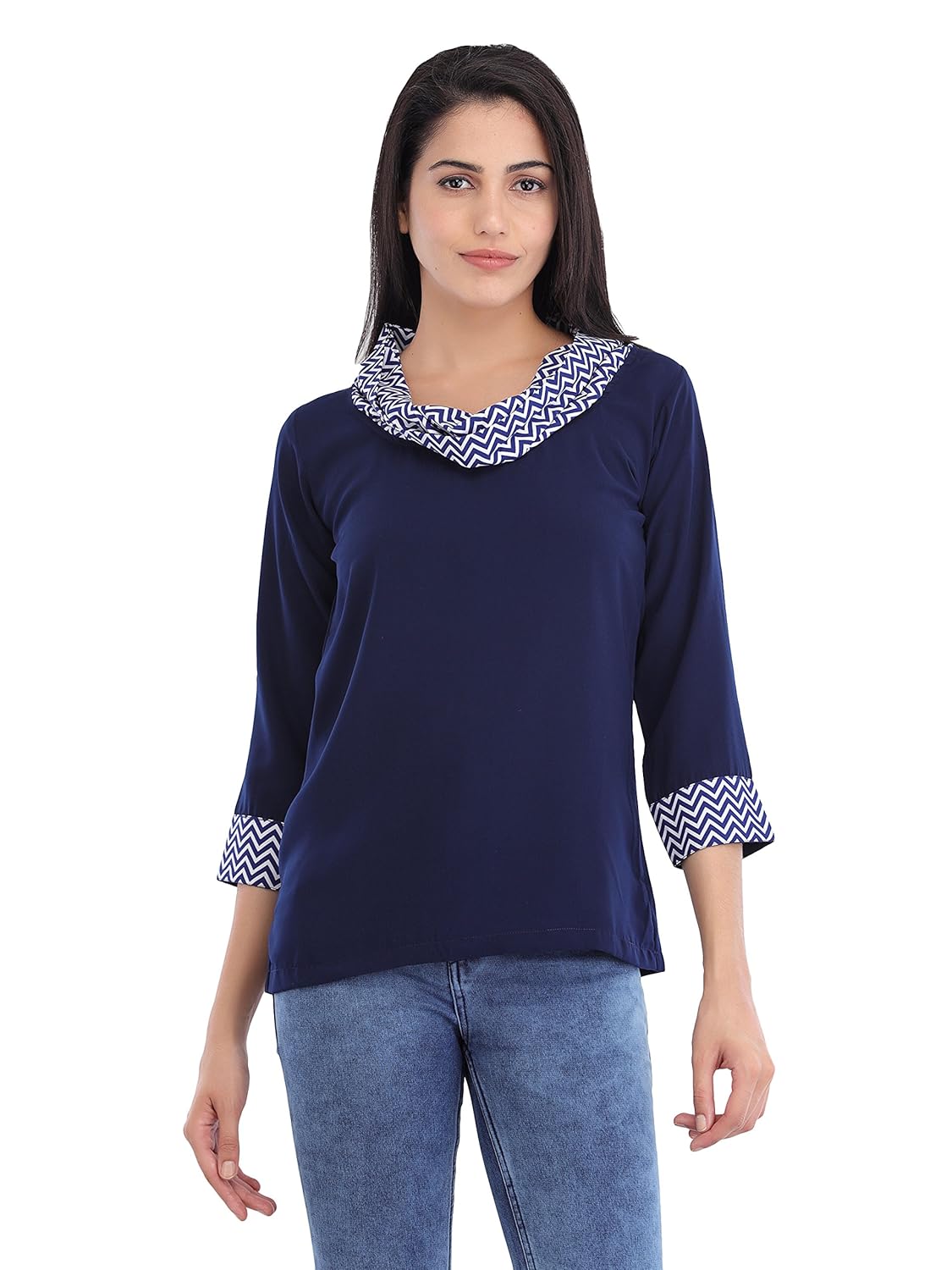 cottinfab women poly crepe top