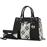 MKF Collection Crossbody Tote Bag for Women & Wristlet Wallet Purse Set – PU Leather Top-Handle Satchel Shoulder Handbag