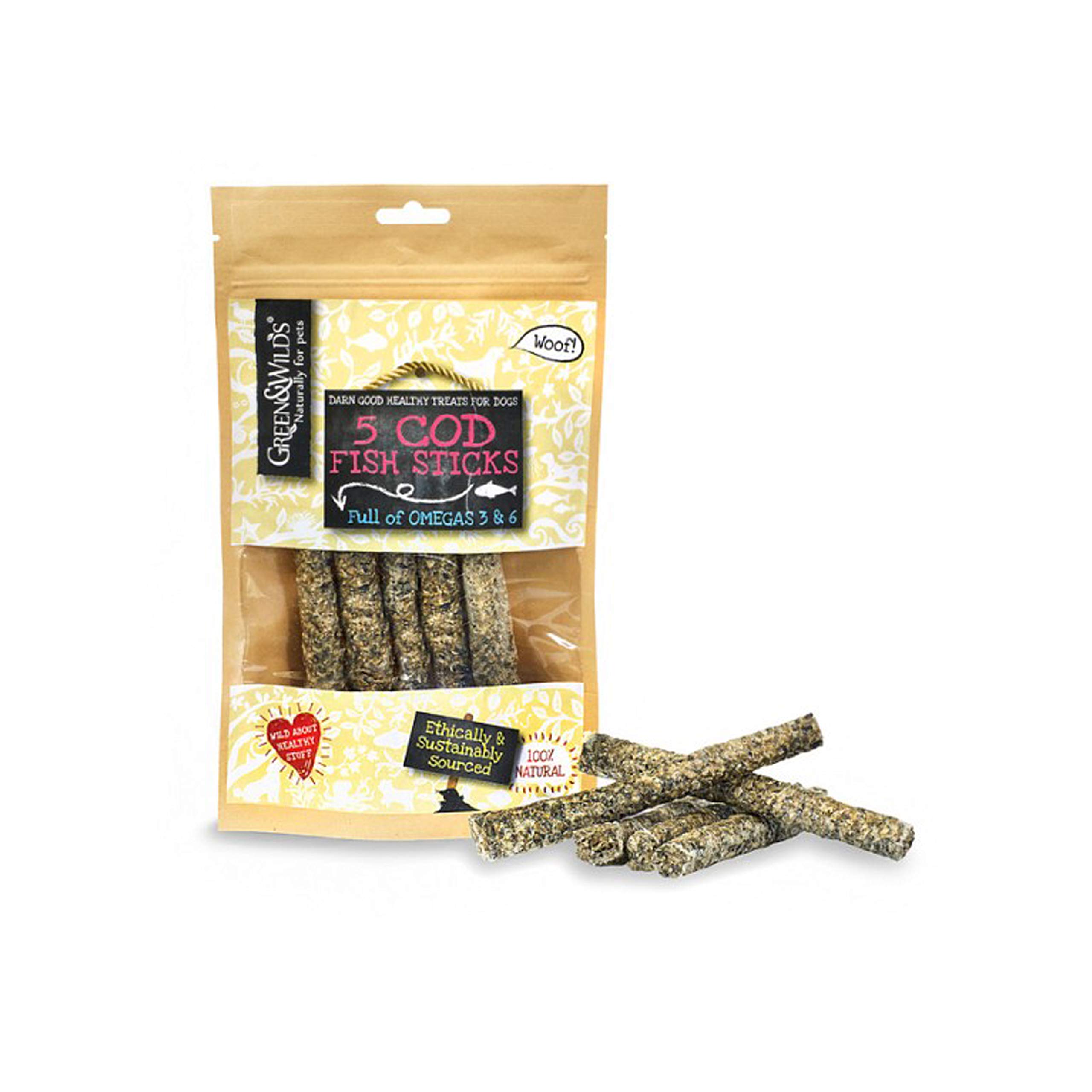 Green & Wilds Eco Dog TREATS - Cod Fish Sticks