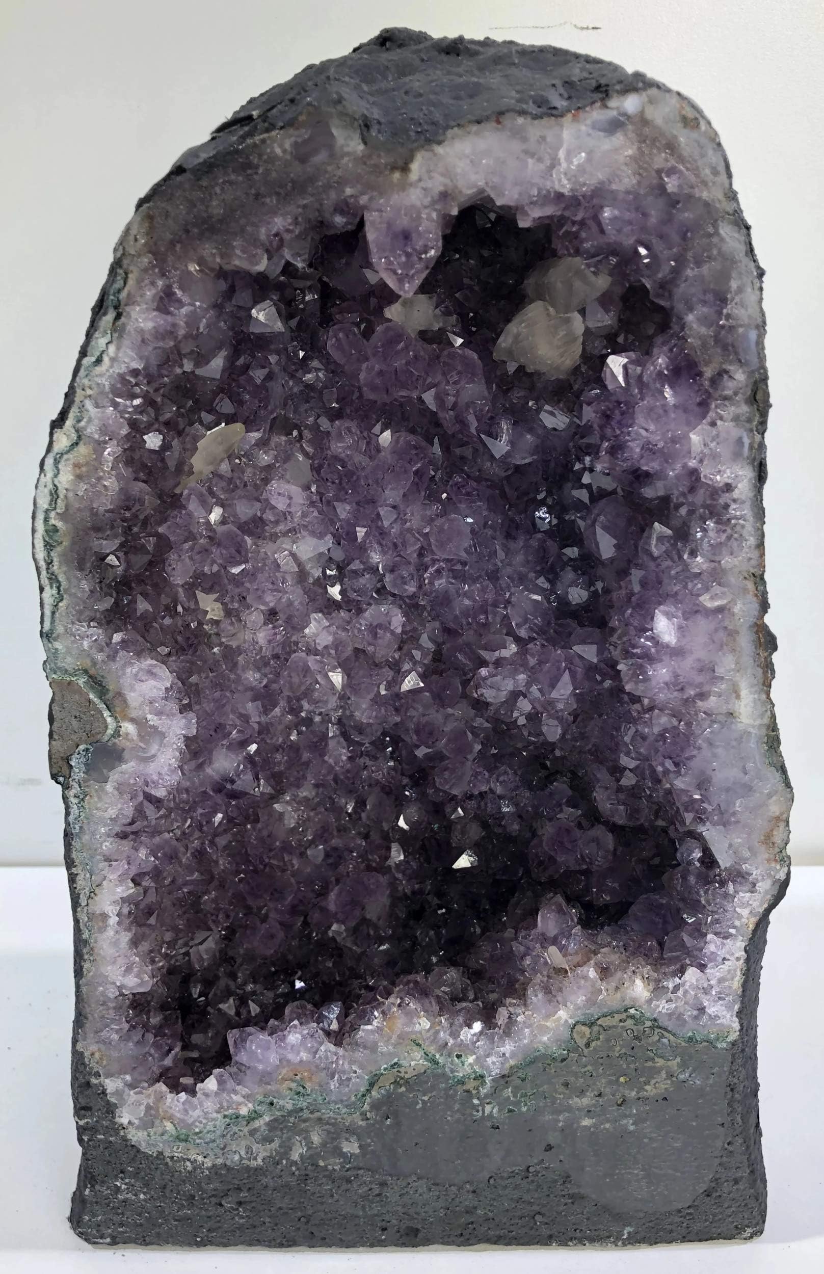 11" Amethyst Cathedral Geode Crystal Quartz Church Natural Stone Specimen Brazil