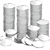YOUEON 200pcs Small Round Glass Mirrors, 1 Inch Round Mirror for Cafts, Mini Circle Mosaic Mirror Tiles for DIY Projects, Tra