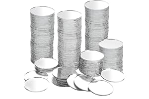 YOUEON 200pcs Small Round Glass Mirrors, 1 Inch Round Mirror for Cafts, Mini Circle Mosaic Mirror Tiles for DIY Projects, Tra