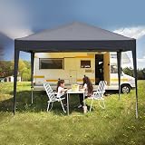 Bonnlo Pop Up Gazebo 3m x 3m with Detachable Sides Grey view 3