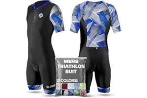 SLS3 Triathlon Suits Mens - Aerodynamic Sleeved Mens Tri Suit – Lightweight Trisuit with Premium FX Fabrics - 2 Pockets