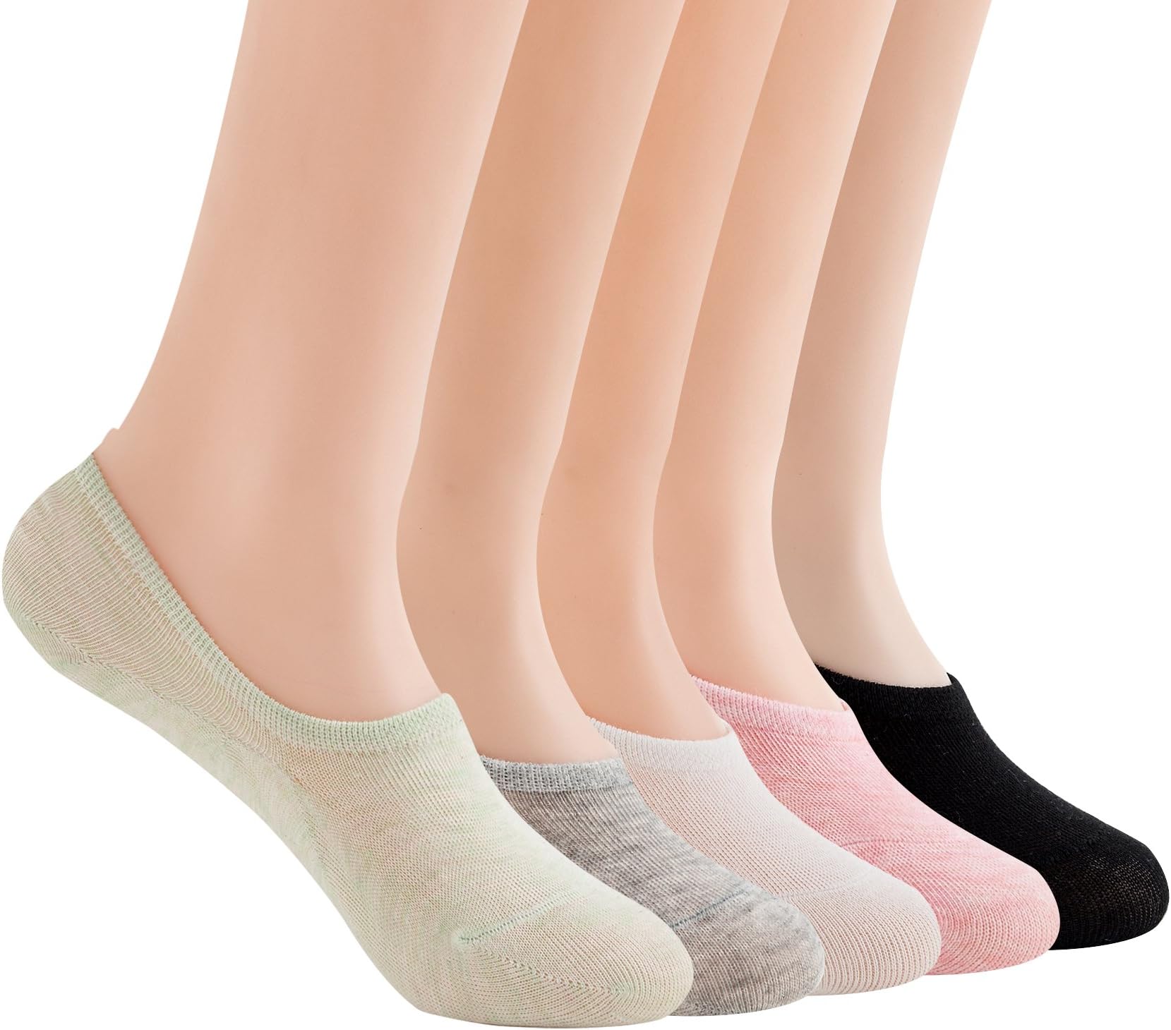 Ueither Women's Non Slip No Show Socks Low Cut Liner Cotton Socks