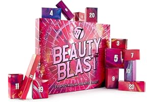 W7 Beauty Blast - Makeup Advent Calendar 2025 - Beauty & Cosmetic Calendar - Individually Boxed Makeup & Cosmetic Surprises For the 24 Days to Christmas - Cruelty Free Gifting