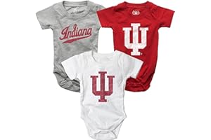 Wes and Willy Baby College Team 3 Pack of Cotton Rompers