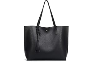 Nodykka Women Tote Bags Top Handle Satchel Handbags PU Faux Leather Tote Bag with Tassel Shoulder Purse
