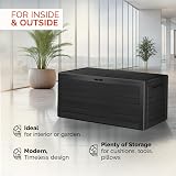 CASARIA 280L Waterproof Garden Storage Box Outdoor Plastic Parcel Tool Cushion view 5