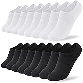 Time May Tell No Show Socks Womens 8 Pairs Non Slip Low Cut Ankle Invisible Running Casual Seamless Socks