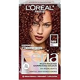 L'Oreal Paris Feria Multi-Faceted Shimmering Permanent Hair Color, High Intensity Hair Dye for 3X Highlights, 560 Hot Chili, 1 Kit