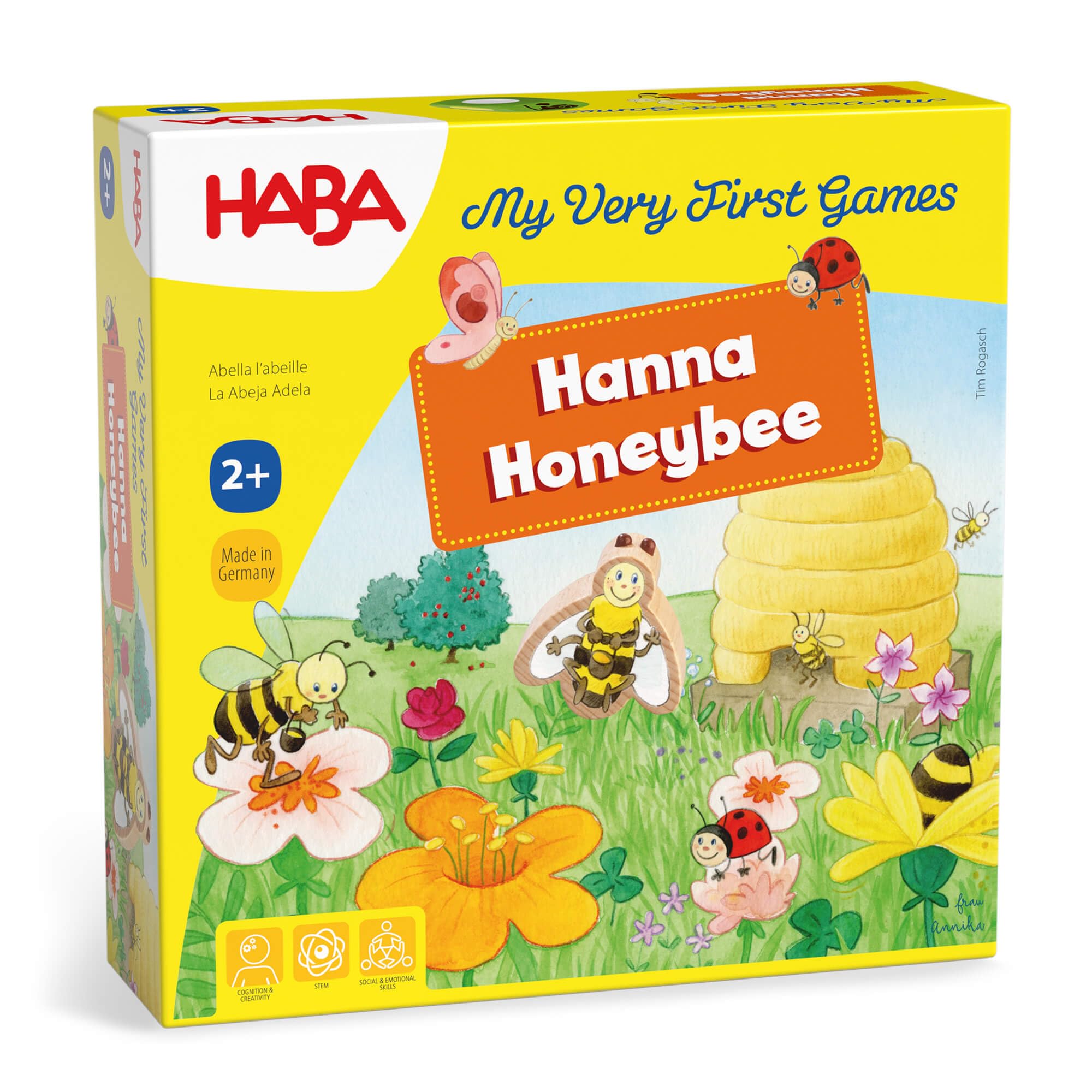HABA My Very First Games – Hanna Honeybee | Cooperative Colour-Matching Game for Toddlers | Ages 2+ | Early Learning Sorting & Motor Skills | Made in Germany | Beginner Board Game for Young Children