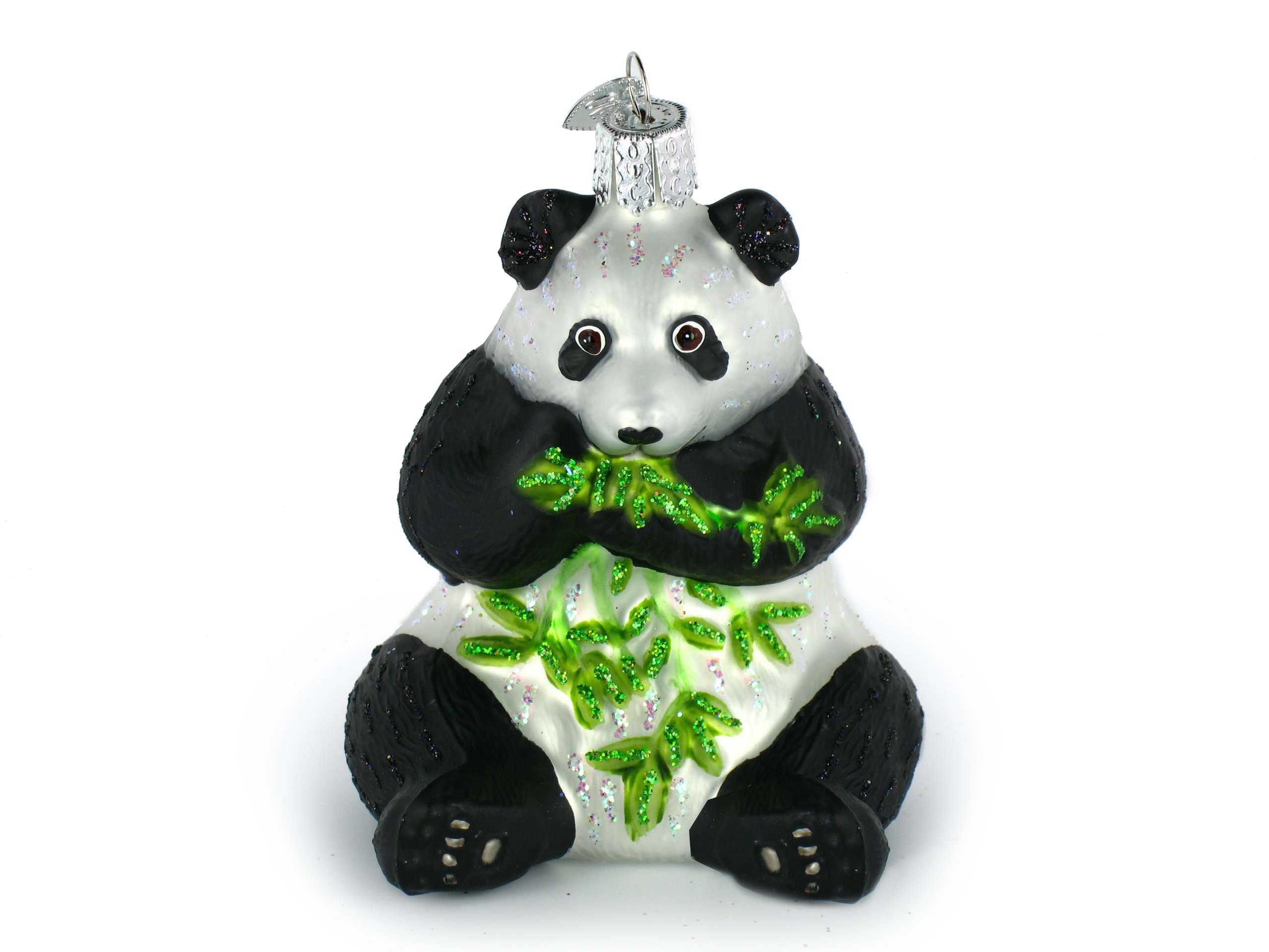 Old World Christmas Panda Glass Blown Ornaments for Christmas Tree โ image 1