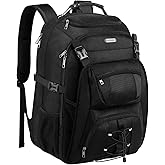 JCDOBEST Extra Large Laptop Backpack for Travel, College & Work, TSA Friendly Commuter Gaming Bag with USB Charging Port, Compatible with PS5/PS5 Pro/PS5 Slim, Fit 15-18.4 inch laptop, 21.7x15.9x10.2