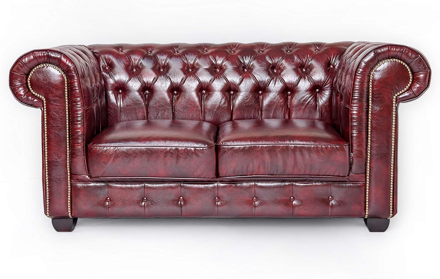 Honeypot - Chesterfield - 3 Seater - 2 Seater - Armchair - Bonded Leather - Antique Brown 