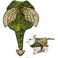 cyeollo Small Animal Bunny Costume Dinosaur Cosplay Halloween Pet Outfits for Rabbit Small Tiny Puppy Dog & Kitten 2lb to 4lb