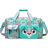 Kids Duffle Bag Girls Travel Bag for Kids Overnight Bag for Girls Dance Bag for Girls Weekender Bag Gym Bag with Shoe Compartment