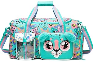 ORUIJI Kids Duffle Bag Girls Travel Bag for Kids Overnight Bag for Girls Dance Bag for Girls Weekender Bag Gym Bag with Shoe Compartment