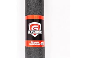 G-Floor Levant Pattern Vinyl Garage Floor Protector Mat (7'6" x 17', Midnight Black Color), Extremely Durable, Waterproof Parking Pad and Flooring